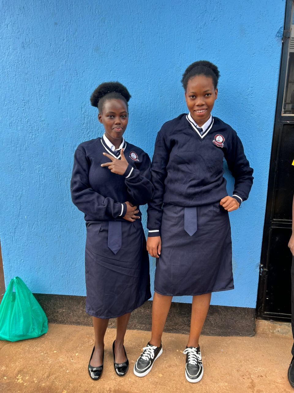 Girls in school uniform